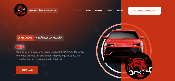 Captura de tela do site FSPKar Auto Mecânica